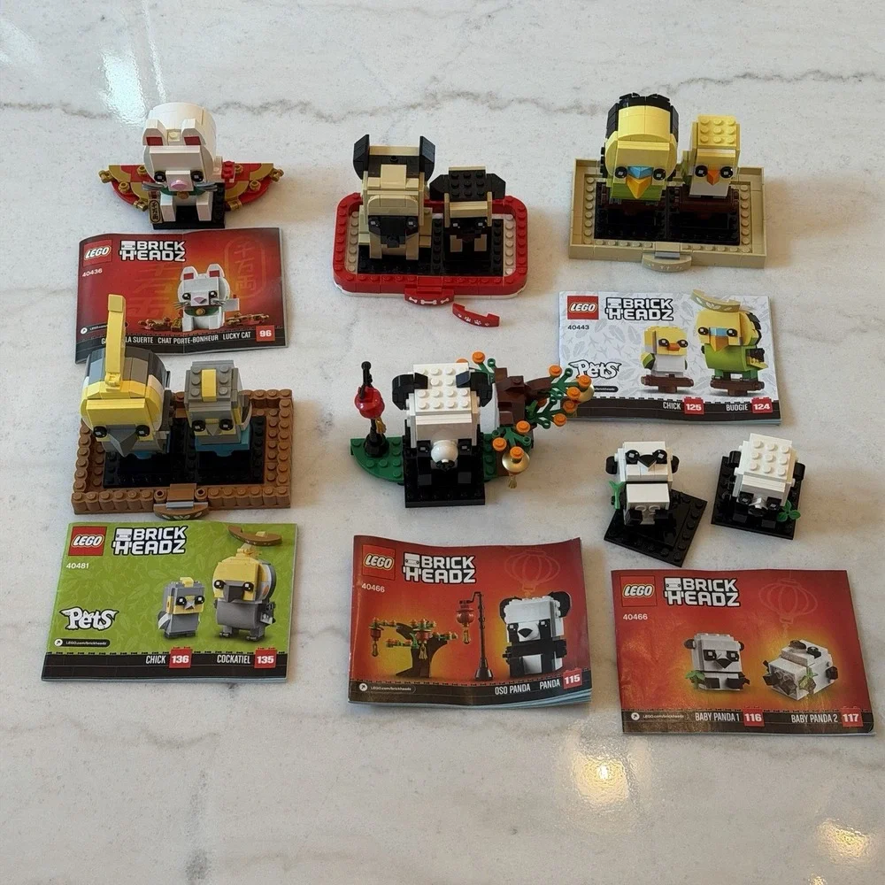 Lot Of 5 LEGO Pets Brickheadz 40481 40443 40466 40436 40440 Complete